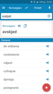 Norwegian-Spanish Dictionary android App screenshot 0